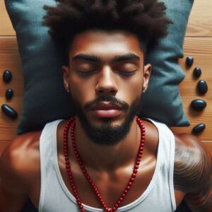 Body Scan Meditation Benefits: A person doing body scan meditation