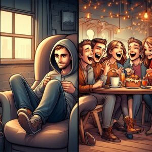 Can Introvert Extrovert Date: Balancing social needs in an introvert-extrovert relationship. Introverts need alone time to recharge (left side), while extroverts enjoy social interaction (right side). Communication and compromise are key. (introvert extrovert communication, introvert extrovert needs)