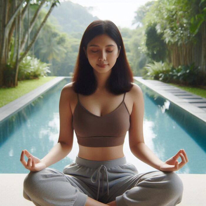 A woman doing Mindfulness And Meditation For Weight Loss