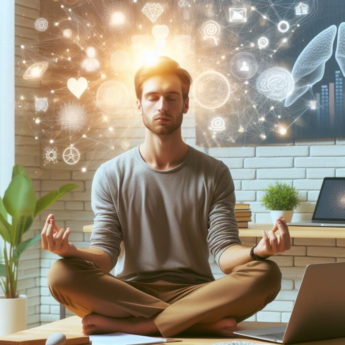 Mindfulness Exercises Depression: Person doing mindfulness exercises to manage depression and improve mental health