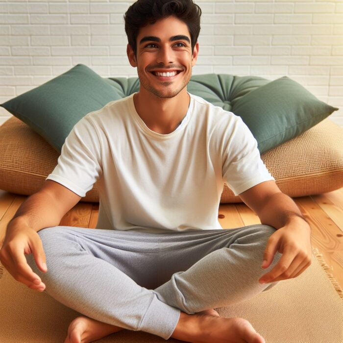 Ways Find Inner Peace: Deep breathing exercises for inner peace and relaxation. Person practices mindfulness through deep breathing to reduce stress and find inner calm.