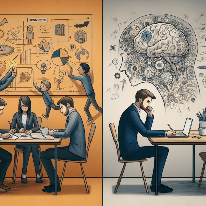 Introverted Vs Extroverted Thinking: Understanding Thinking Styles - Extroverted Thinking (Te) vs. Introverted Thinking (Ti). Collaboration and brainstorming (Te) versus individual analysis and problem-solving (Ti). (cognitive functions, extroverted thinking, introverted thinking)