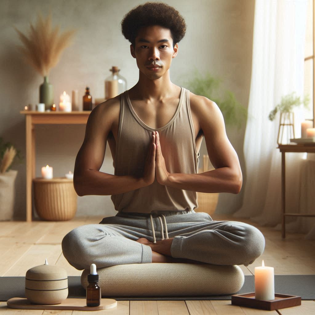 List Yoga Poses: Lotus Pose in a Minimalist Space - Find Calm and Center Your Mind with Yoga.