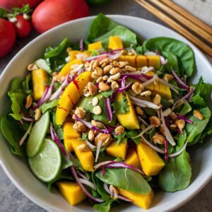 Healthy Weight Losing Meals: Thai Mango Salad with Peanut Dressing