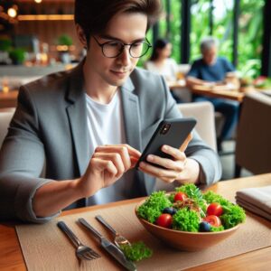 Tips Healthy Eating Out: Research menus online to plan healthy restaurant meals before you go.