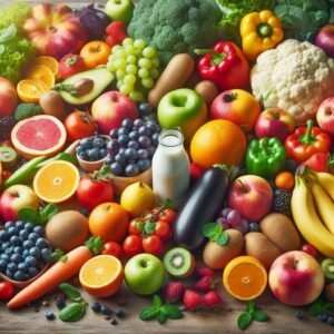 Nutrition Plans Lose Weight: A variety of colorful fruits and vegetables, essential for a balanced diet.