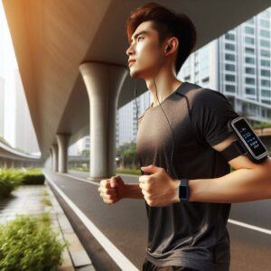 Nutrition Plans Lose Weight: A person running outdoors with a fitness tracker to monitor calories burned.