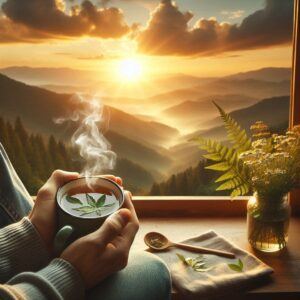 Natural Ways Overcome Anxiety: Sip your way to serenity! Chamomile tea, a popular herbal remedy, can help ease anxiety and promote relaxation before bed.