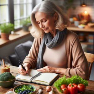 Weight Loss for Mature: Keeping a food journal helps track progress and stay motivated on your weight loss journey.