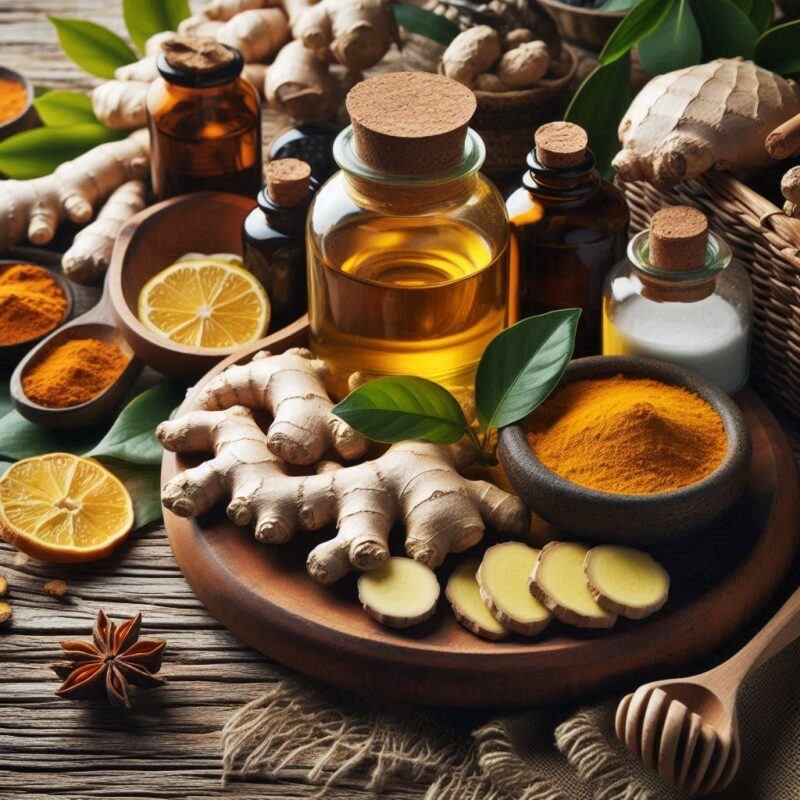 Child Asthma Natural Treatment: Natural herbal remedies like ginger and turmeric to ease asthma inflammation.