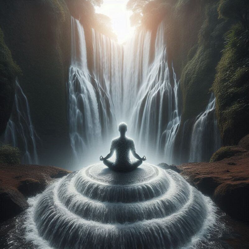 Meditation Chronic Pain Relief: Experience the soothing power of meditation by visualizing flowing water to release tension and chronic pain.