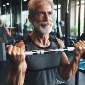 Successful Weight Loss After 50: An older adult engaging in strength training to build muscle mass and boost metabolism.