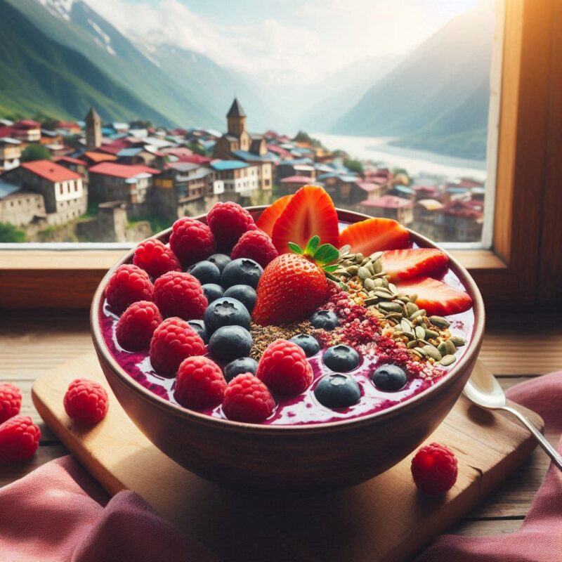 Fermented Foods Good Gut: Boost gut health with kefir-based smoothie bowls, packed with probiotics, fiber, and antioxidants for optimal digestion.