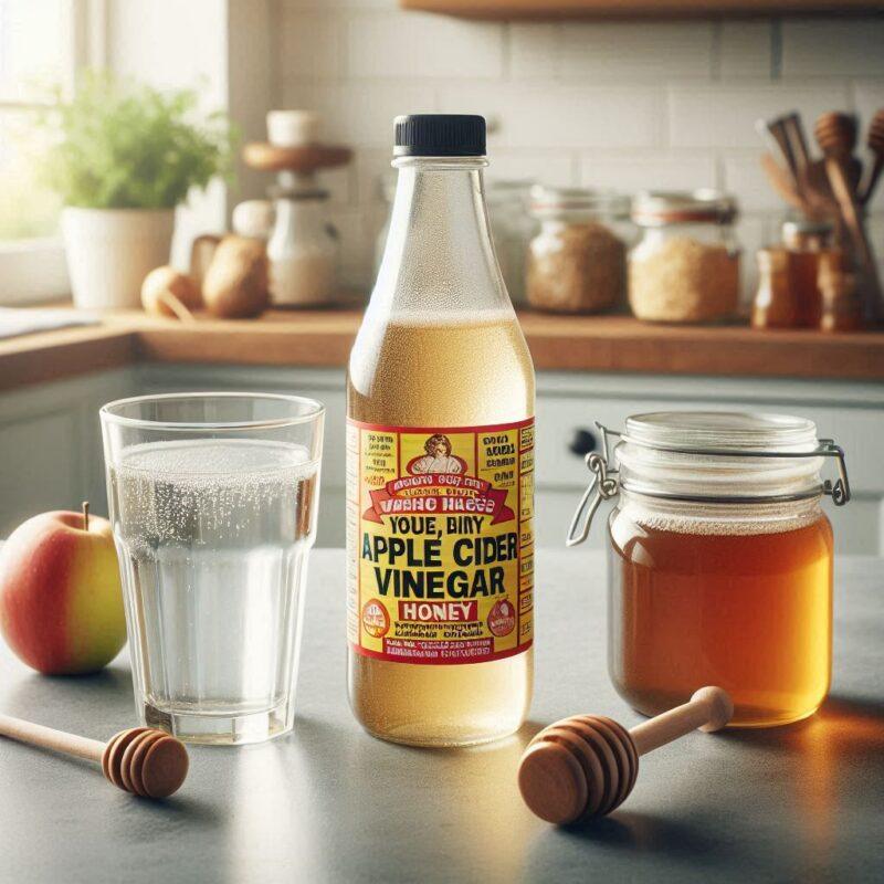 Home Remedy Lose Weight: Apple cider vinegar drink with honey to boost metabolism and aid in weight loss.