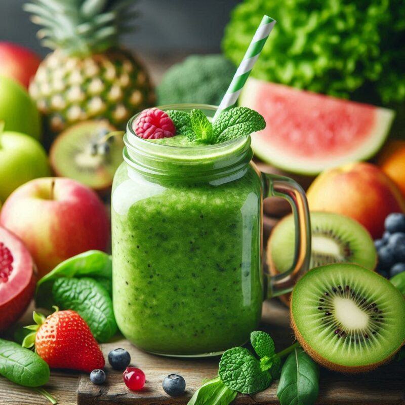 Home Remedy Lose Weight: Nutrient-rich green smoothie to fuel your weight loss journey with natural goodness.